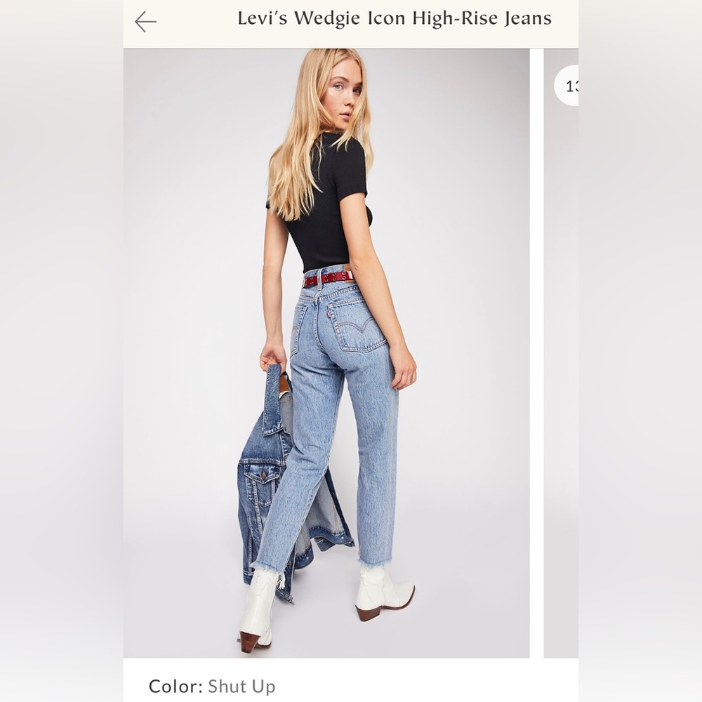 Free People Levi’s High Rise Icon Wedgie Denim